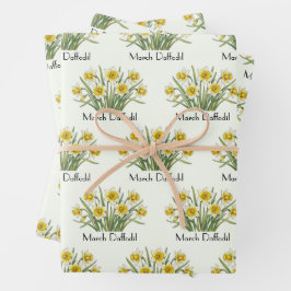 Osterglockenblumen Geschenkpapier Set