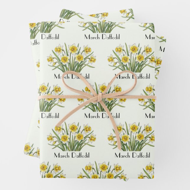 Osterglockenblumen Geschenkpapier Set (Beispiel)