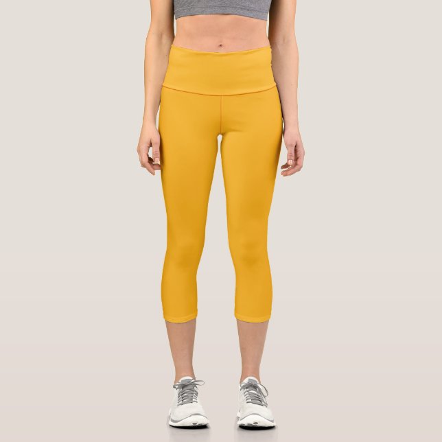 Ostergoldgelb Capri Leggings (Vorderseite)