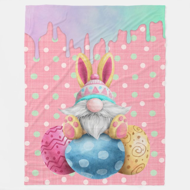 Ostergrindeleier Punkt Icing Tropfen Fleecedecke (Vorderseite)