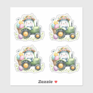 Ostergrüne Kanincheneier Aufkleber