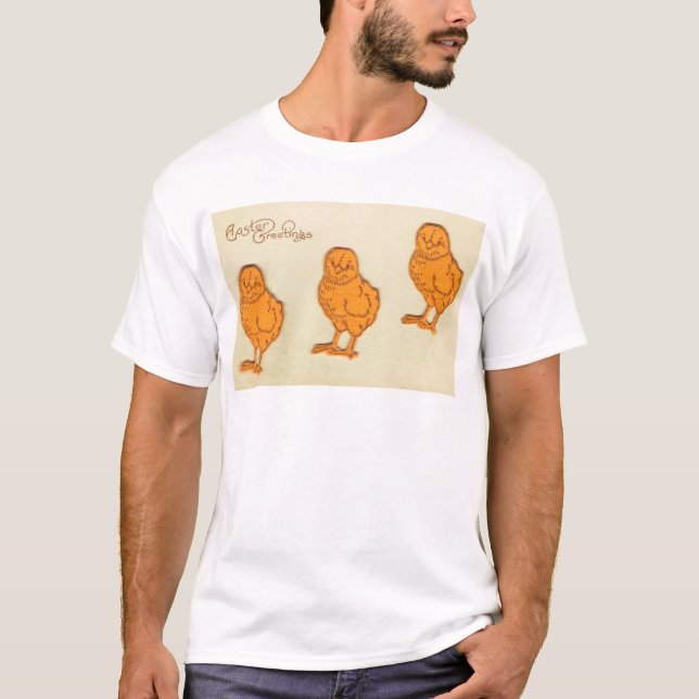 Ostergruß Chicks Beige T-Shirt (Vorderseite)