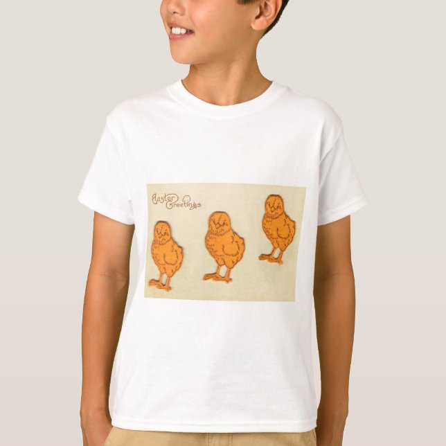 Ostergruß Chicks Beige T-Shirt (Vorderseite)