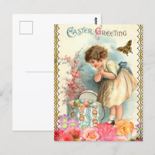 Ostergruß im Vintage-Stil Postkarte