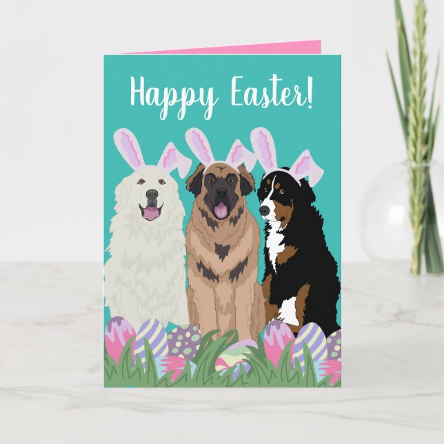 Ostergruß mit anpassbarem Berner Sennenhund Karte (Vorderseite)