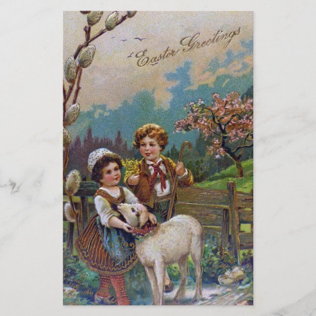 Ostergrüße 1908 briefpapier (Vorderseite)