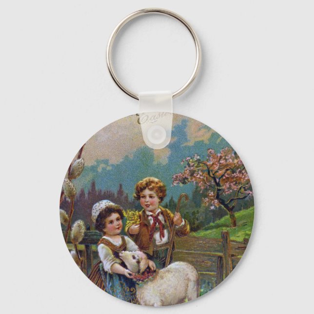 Ostergrüße 1908 schlüsselanhänger (Vorderseite)