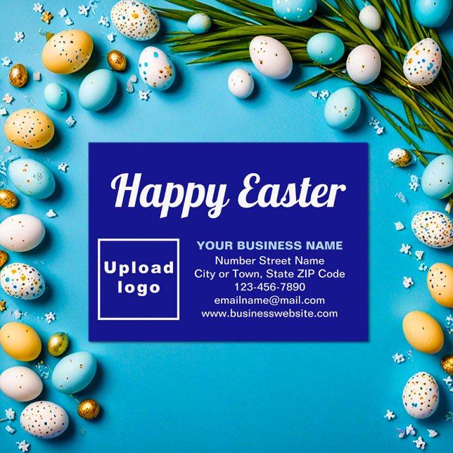 Ostergrüße auf Blue Enclosure Card Begleitkarte (Business Easter greeting on blue enclosure card)