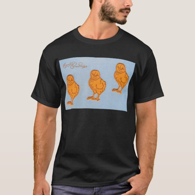 Ostergrüsse Chicks Blue T-Shirt (Vorderseite)