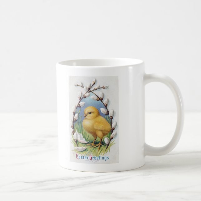 Ostergrüße Gelbes Küken Tasse (Rechts)