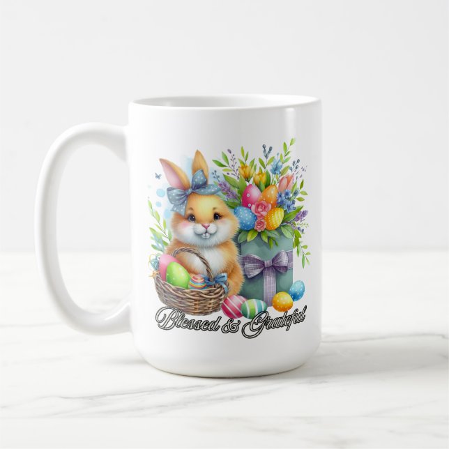 Ostergrüße - Gesegneter & Dankbarer Kaffeebecher Kaffeetasse (Links)