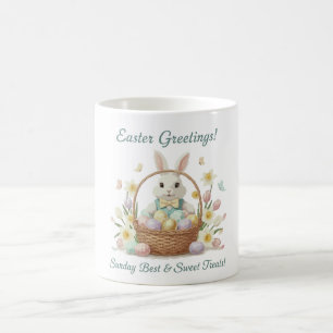 "Ostergrüße Hase & Korb Wasserfarbe Feiertag" Kaffeetasse