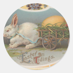 Ostergrüße im Vintage-Stil Runder Aufkleber