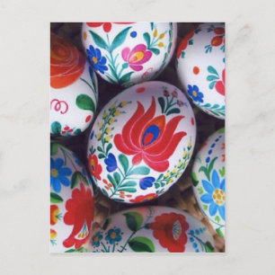 Ostergrüße Kalocsai Eier Feiertagspostkarte