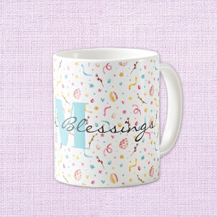Ostergrüße-Monogramm 11oz Classic-Kaffeetasse Kaffeetasse