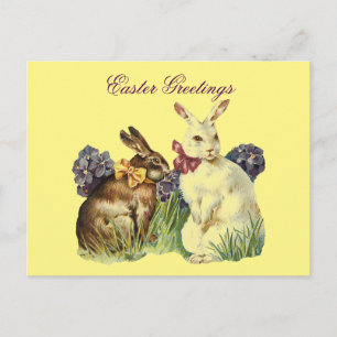 Ostergrüße Vintage Hasen Feiertagspostkarte