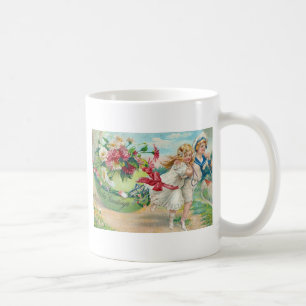 Ostergrüße Vintage Postkarte Kaffeetasse