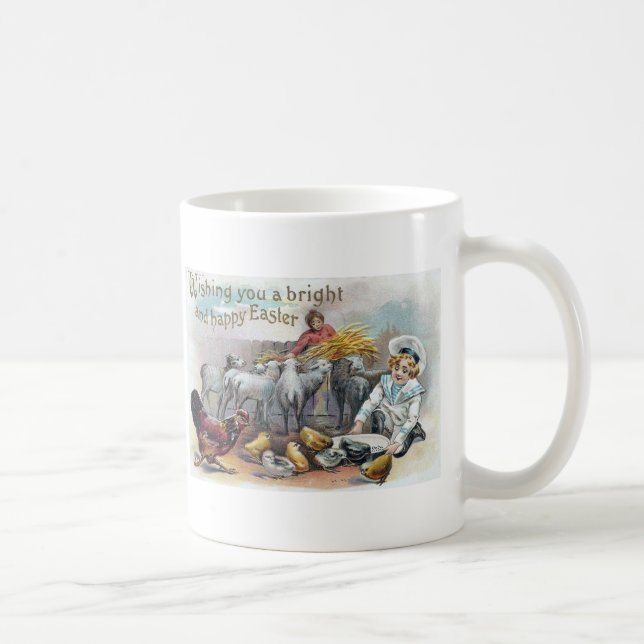 Ostergrüße Vintage Tasse (Rechts)