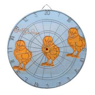 Ostergrußstämme in Blau Dartscheibe
