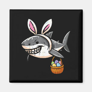 Osterhai-Hasenohren-Eierkorb süße Jungen Kinder Magnet