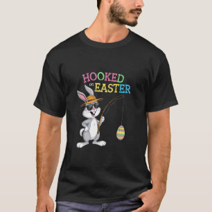 Osterhase Angeln Fangen Eier Spaß Feiertag Ostern T-Shirt