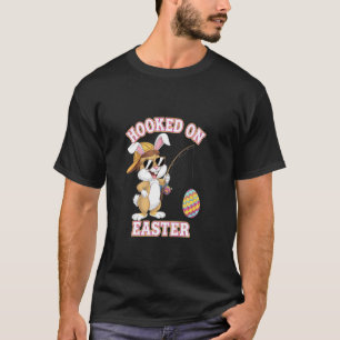 Osterhase Angeln Fangen Eier Spaß Urlaub Ostern T-Shirt