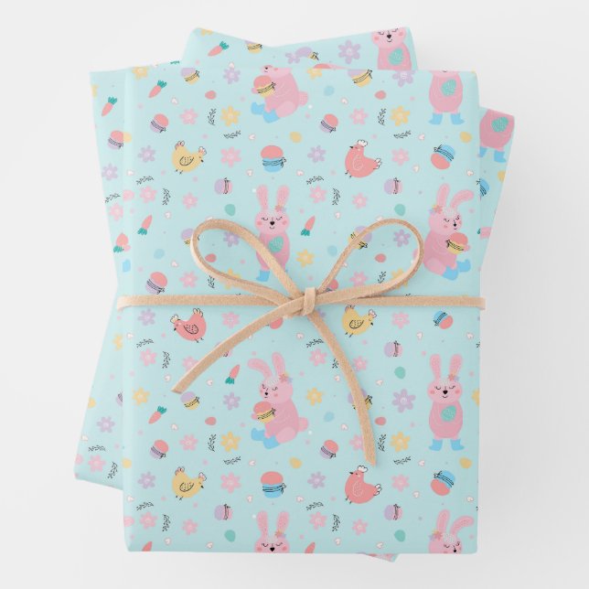 Osterhase auf dem Bauernhof Geschenkpapier Set (Beispiel)