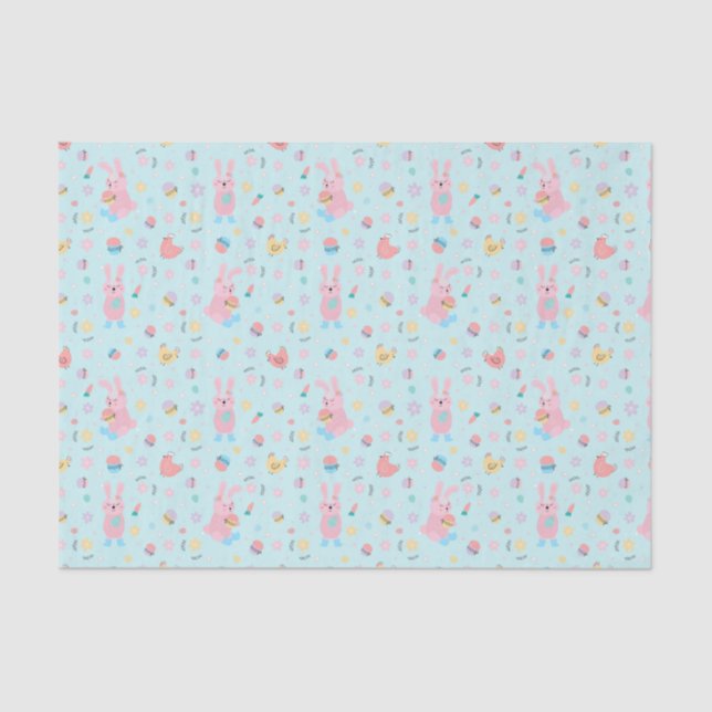 Osterhase auf dem Bauernhof Seidenpapier (Vorderseite)