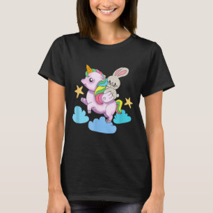 Osterhase auf einem Einhorn Mädchen T-Shirt.png T-Shirt