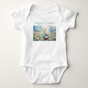 Osterhase auf einer Wiese Baby Strampler