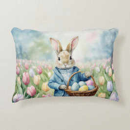Osterhase auf einer Wiese Dekokissen