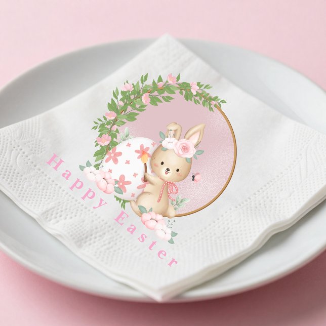 Osterhase auf Garten-Papier-Serviette Serviette (Von Creator hochgeladen)