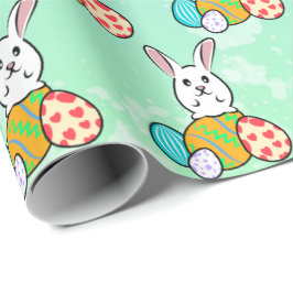 Osterhase auf Ostereiern Geschenkpapier