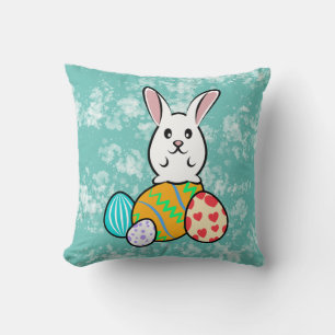 Osterhase auf Ostereiern Kissen