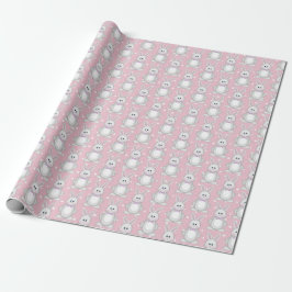 Osterhase auf Polka-Punkten Geschenkpapier