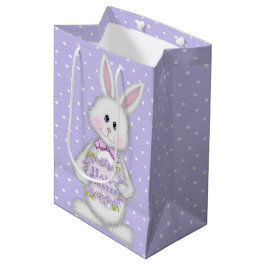 Osterhase auf Polka-Punkten Mittlere Geschenktüte