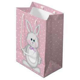 Osterhase auf Polka-Punkten Mittlere Geschenktüte