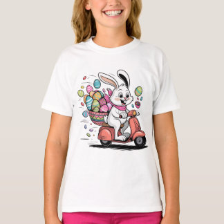 Osterhase auf Scooter-Tshirt T-Shirt