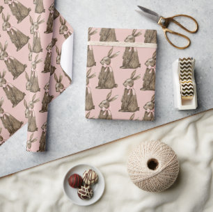 Osterhase aus Schokolade Geschenkpapier