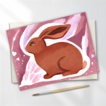 Osterhase aus Schokolade | Süße Pastell-Wasserfarb