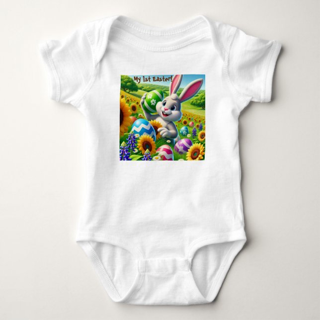 Osterhase Baby Bodysuit Strampler (Vorderseite)