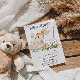 Osterhase Baby Shower - Süßer Pastell-Hase Einladung