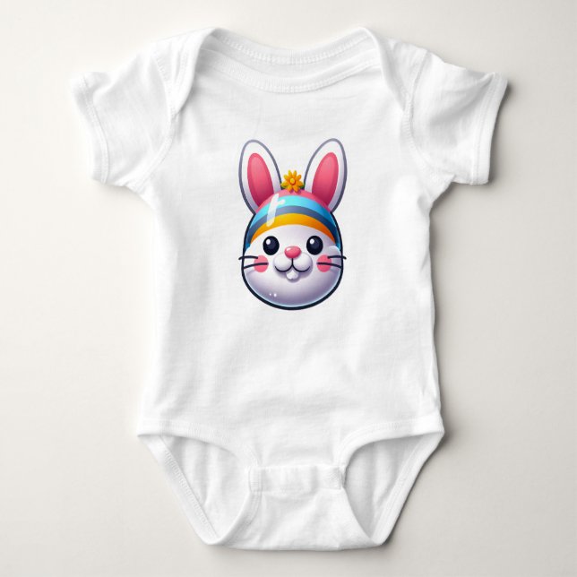 Osterhase Baby Strampler (Vorderseite)