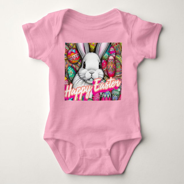 Osterhase Baby Strampler (Vorderseite)