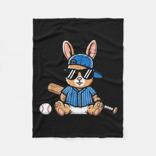 Osterhase Baseballkappe Ball Schläger süßer Hase Fleecedecke