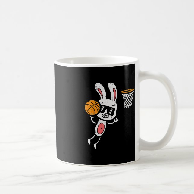 Osterhase Basketball Dunk Sportboote Kinder Todd Kaffeetasse (Rechts)
