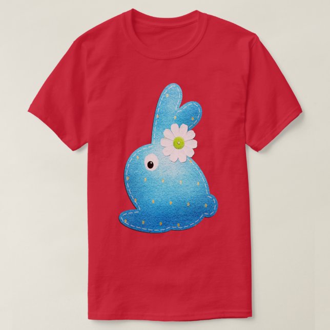 Osterhase blau T-Shirt (Design vorne)