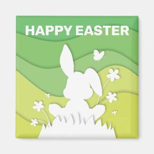 Osterhase Cartoon froh Ostern Magnet