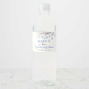Osterhase Chinoiserie Babydusche Wasserflaschenetikett