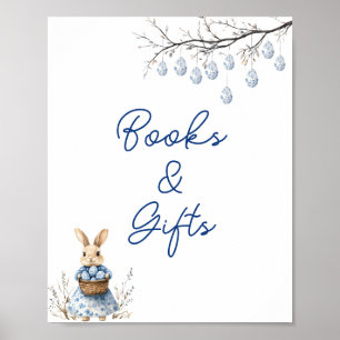 Osterhase Chinoiserie Kinderdusche Bücher & Gesche Poster